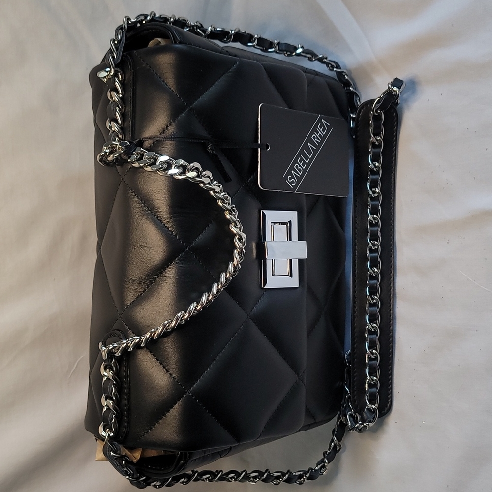 ISABELLA Rhea Quilted Leather Satchel Bag